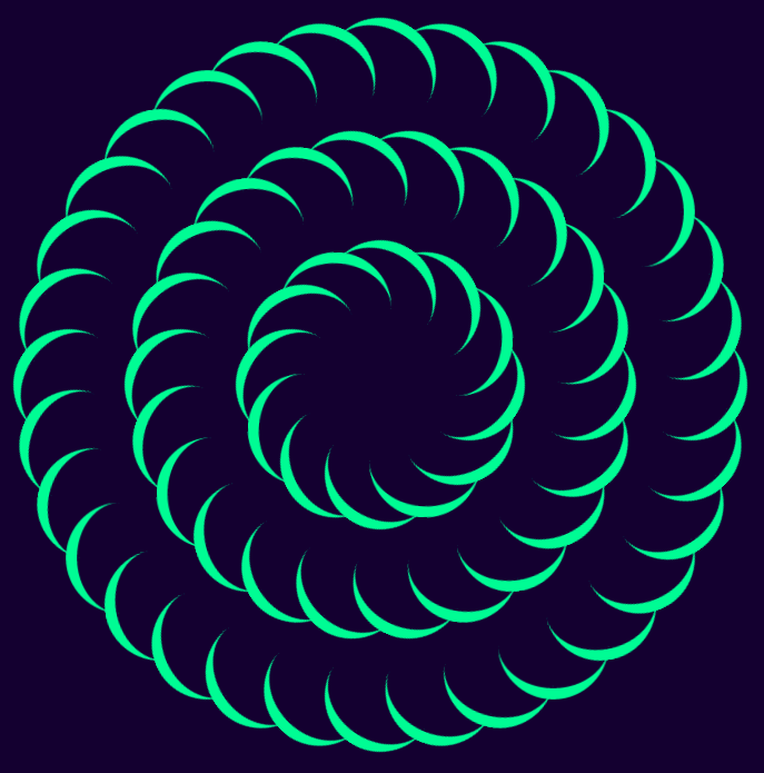纯css3简单的花环动画特效