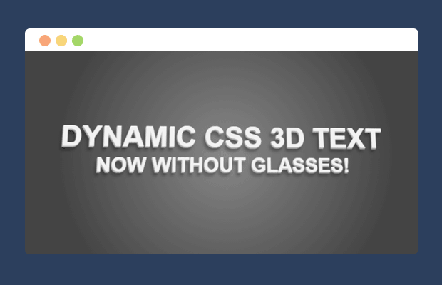 css3实现文字3d